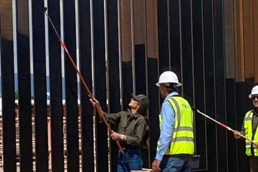 Pintan de negro muro fronterizo con México para elevar temperatura y hacerlo difícil de escalar