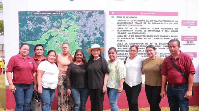 Inicia Centro introducción de 3 líneas de tubería para abastecer a 100 mil habitantes