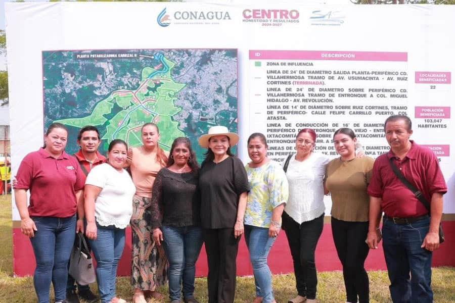 Inicia Centro introducción de 3 líneas de tubería para abastecer a 100 mil habitantes Inicia Centro introducción de 3 líneas de tubería para abastecer a 100 mil habitantes