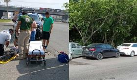 2 heridos, 5 coches y 1 motocicleta con daños, saldo de accidentes en Centro