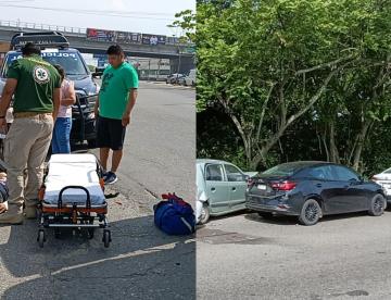 2 heridos, 5 coches y 1 motocicleta con daños, saldo de accidentes en Centro