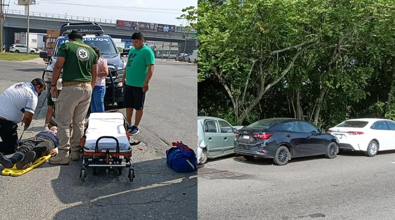 2 heridos, 5 coches y 1 motocicleta con daños, saldo de accidentes en Centro