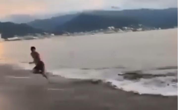 Joven apenas se libra de ataque de cocodrilo en playa de Puerto Vallarta Joven apenas se libra de ataque de cocodrilo en playa de Puerto Vallarta