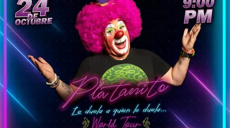 Platanito Show el 24 de octubre en el Centro de Convenciones