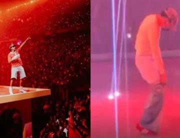Se le cae el short a Bad Bunny en pleno concierto