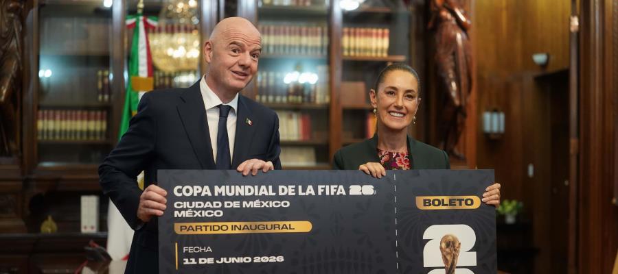 Anuncia Sheinbaum que regalará su boleto para juego inaugural del Mundial Anuncia Sheinbaum que regalará su boleto para juego inaugural del Mundial