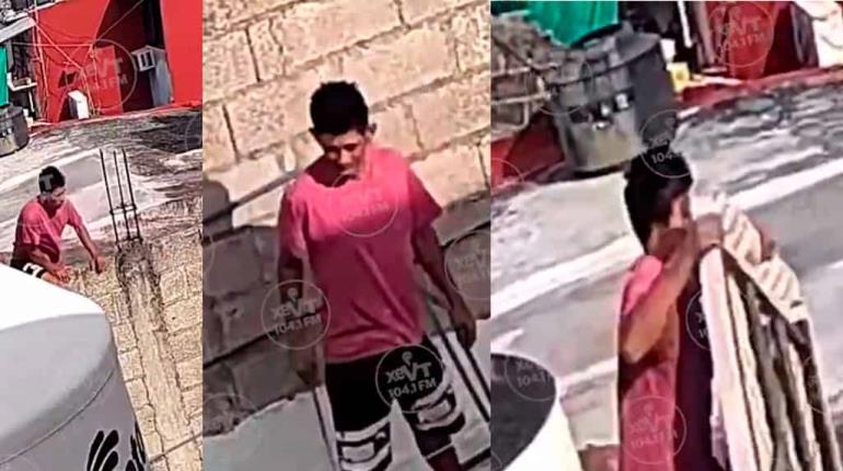 Exhiben a hombre robando en casa del fraccionamiento Bonanza