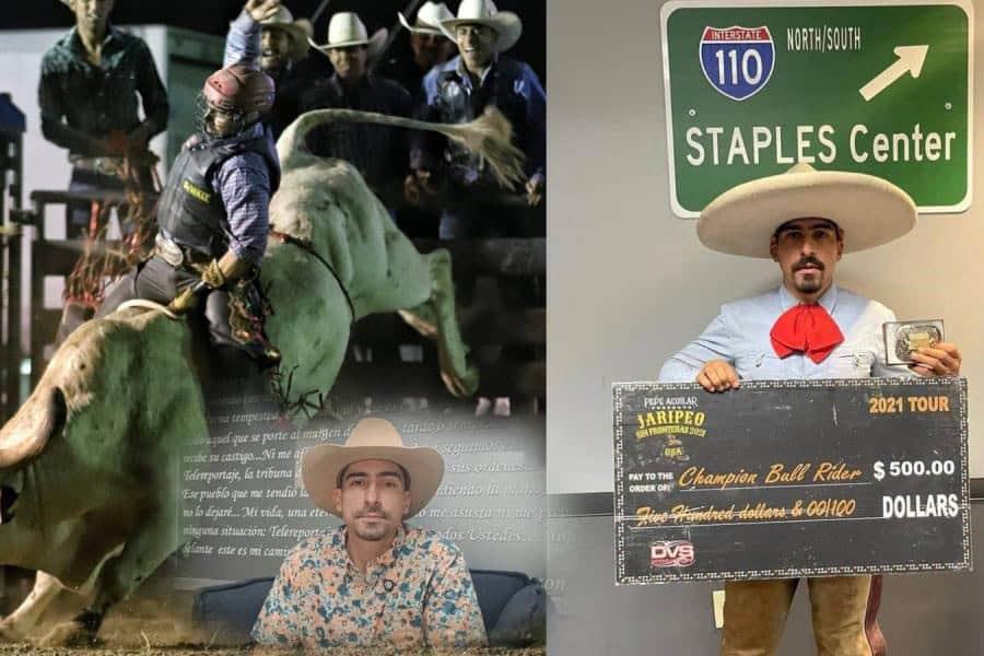 Tabasqueño destaca como jinete de toros profesional en EE. UU. Tabasqueño destaca como jinete de toros profesional en EE. UU.