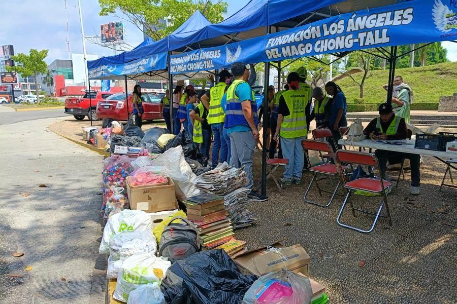 "Los Ángeles del Mago Chong-Tall" realiza colecta de materiales para reciclar en beneficio de niños con cáncer "Los Ángeles del Mago Chong-Tall" realiza colecta de materiales para reciclar en beneficio de niños con cáncer