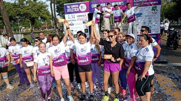 Celebra 50+1 Tabasco primera carrera atlética ´Corre por las Mujeres´ con casi 300 participantes