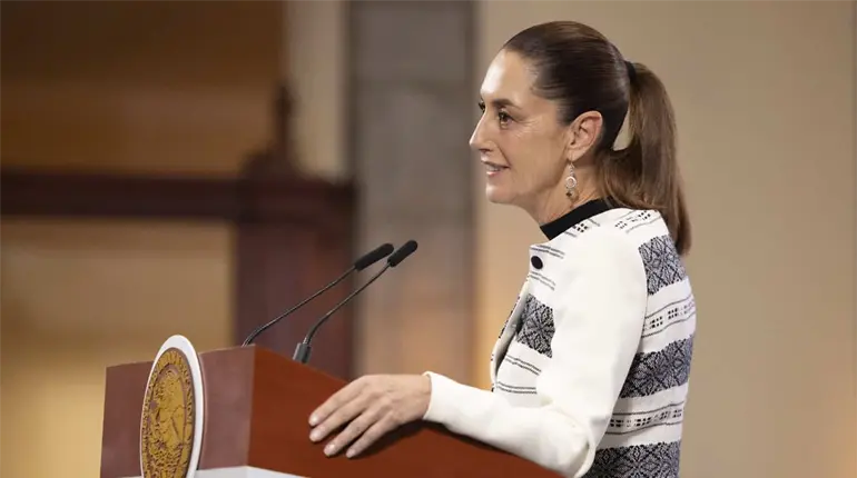 Sheinbaum ya ensaya para su primer Grito de Independencia