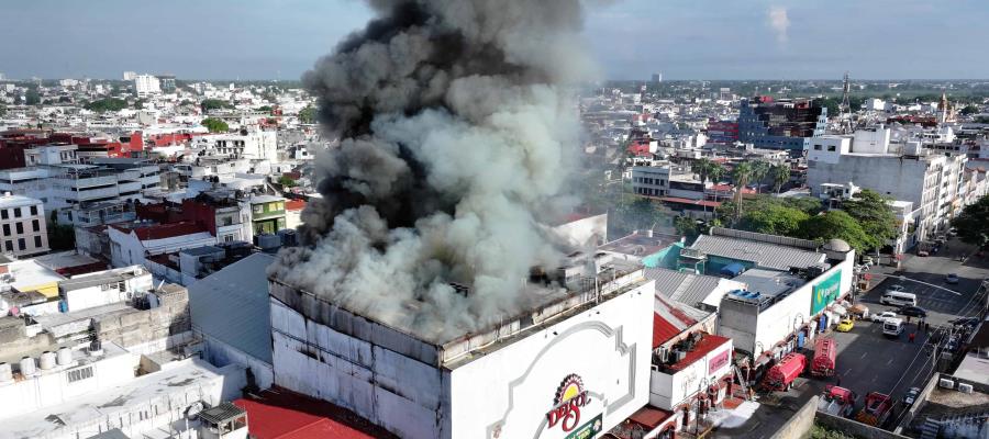 Del Sol inició limpieza y rehabilitación del inmueble tras incendios: PC Del Sol inició limpieza y rehabilitación del inmueble tras incendios: PC