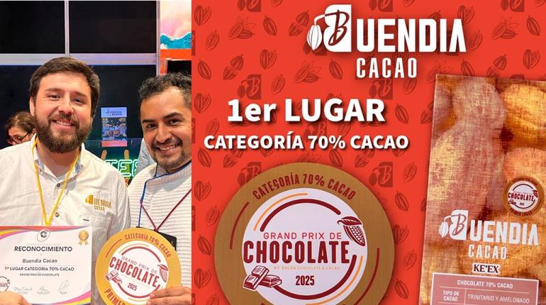 Chocolatera Buendía Cacao de Tabasco gana primer lugar en Grand Prix 2025