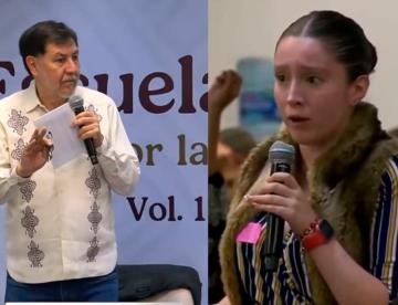 ‘¿Dónde queda su congruencia?’: estudiante encara a Noroña por casa de 12 mdp; lo acusa de misoginia