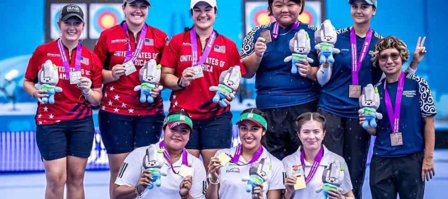 Equipo femenil de México consigue el primer oro en la historia del Campeonato Mundial de Tiro con Arco Equipo femenil de México consigue el primer oro en la historia del Campeonato Mundial de Tiro con Arco