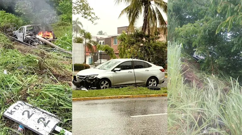 Lluvias dejan mañana accidentada en Tabasco