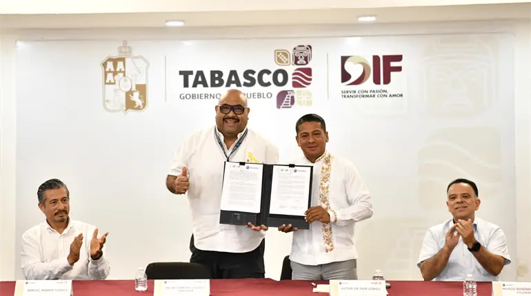 DIF Tabasco y FGE firman Convenio de Colaboración para fortalecer protección a niños y adolescentes
