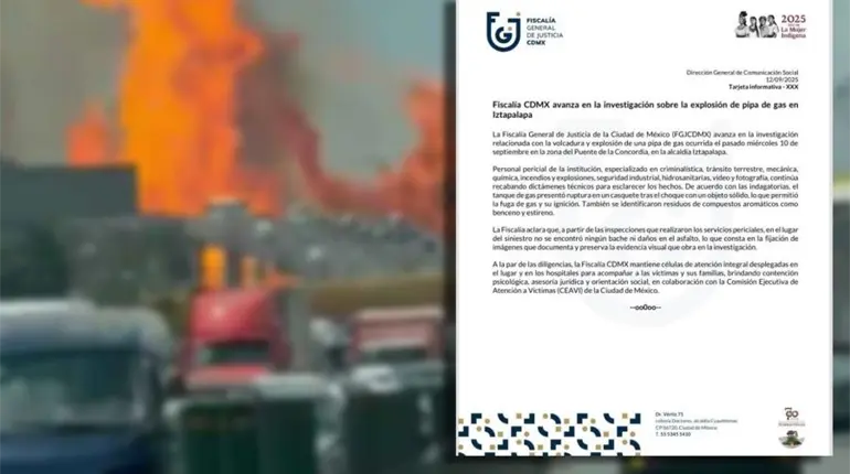 Descarta Fiscalía que bache haya causado accidente de pipa en Cdmx