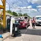 Choque deja un hombre prensado en la Comalcalco-Paraíso; sufrió lesiones