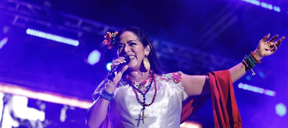 "Gracias por todo su cariñito" dice Lila Downs tras presentación en Comalcalco en fiestas patrias
