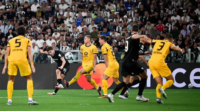 Juventus rescata el empate en el último minuto ante el Dortmund