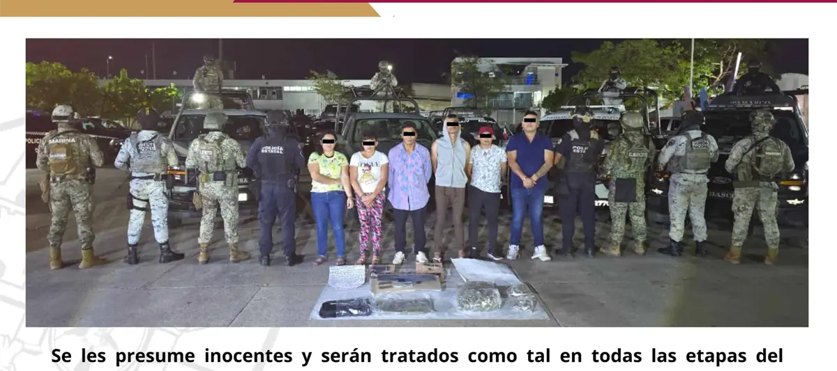 Detienen a 13 personas por cobro de piso, extorsión, portación de arma de fuego, homicidio y narcomenudeo en Centro