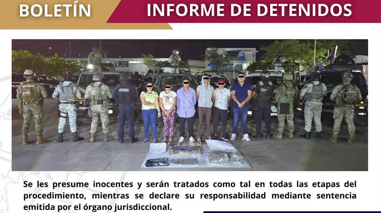 Detienen a 13 personas por cobro de piso, extorsión, portación de arma de fuego, homicidio y narcomenudeo en Centro