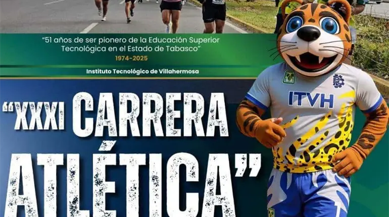 La XXI Carrera Atlética del Instituto Tecnológico de Villahermosa será el próximo 28 de septiembre