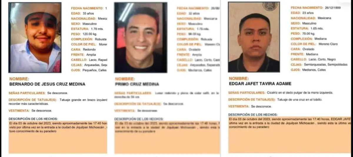 Familiares y amigos de tres jóvenes desaparecidos queman camión en Michoacán para exigir su búsqueda