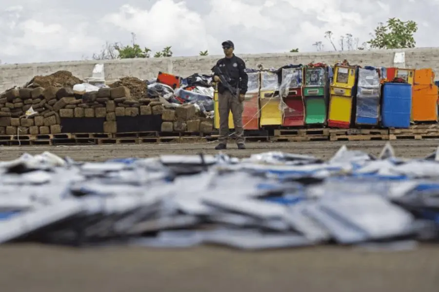 Aseguran en Chiapas 41 tragamonedas para reducir puntos de reclutamiento del crimen organizado
