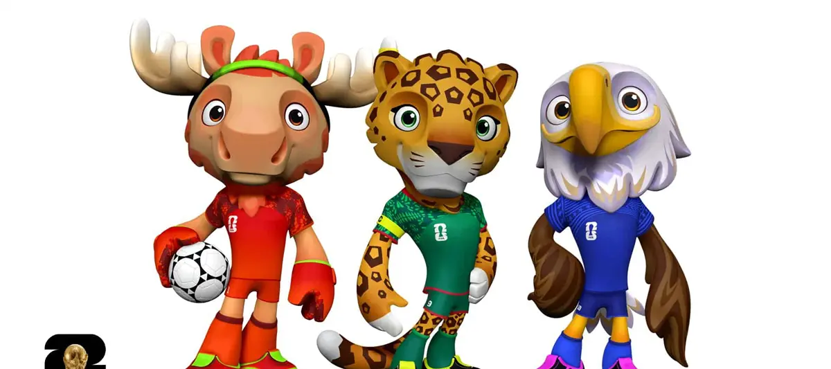 Un alce, un jaguar y un águila, las mascotas para el Mundial 2026