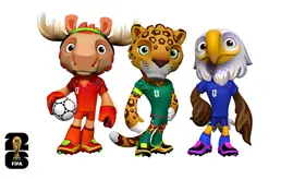 Se dan a conocer las mascotas para el Mundial 2026; serán un alce, un jaguar y un águila