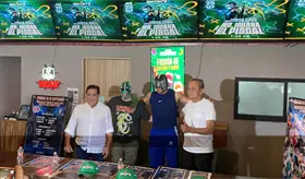 ´El Fiscal´ y ´Mr. Iguana´ ofrecen conferencia de prensa previo a la función de lucha libre AAA en Villahermosa