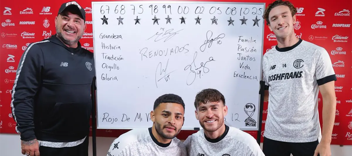 Toluca renueva a Vega, Angulo, Ruiz y Mohamed