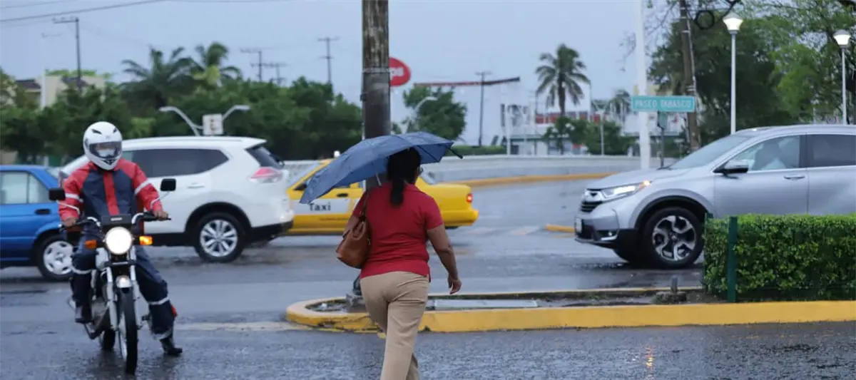 Lluvias fuertes con puntuales intensas se prevén para este martes en Tabasco