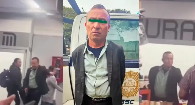 Dispara en el metro de CDMX y lo detienen; portaba identificación de dependencia federal