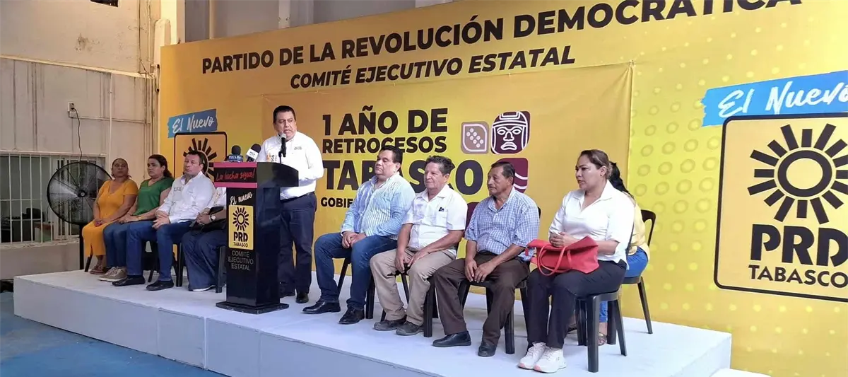 A un año de Gobierno, Tabasco va en "un retroceso brutal hacia el caos": PRD