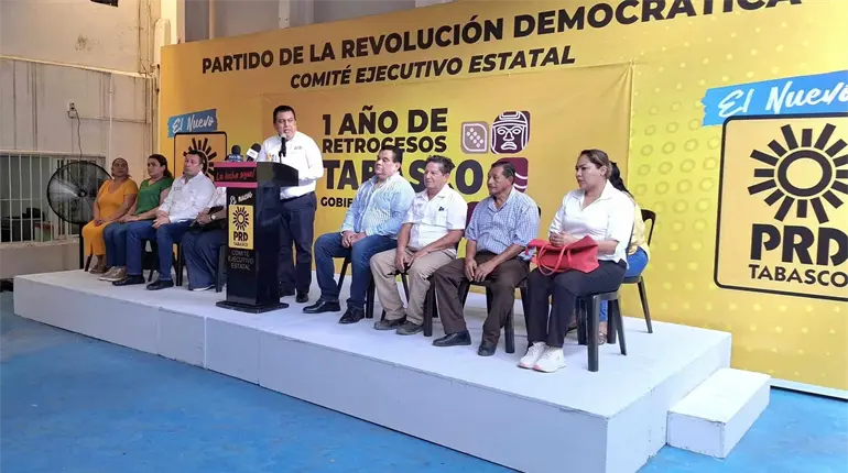 A un año de Gobierno, Tabasco va en "un retroceso brutal hacia el caos": PRD