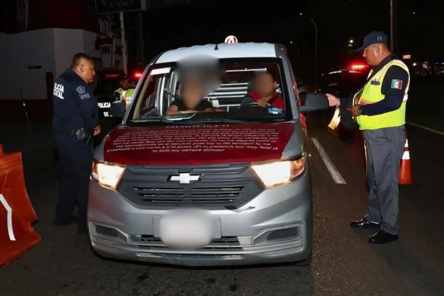 Detecta PEC 38 conductores en estado de ebriedad durante Operativo Alcoholímetro