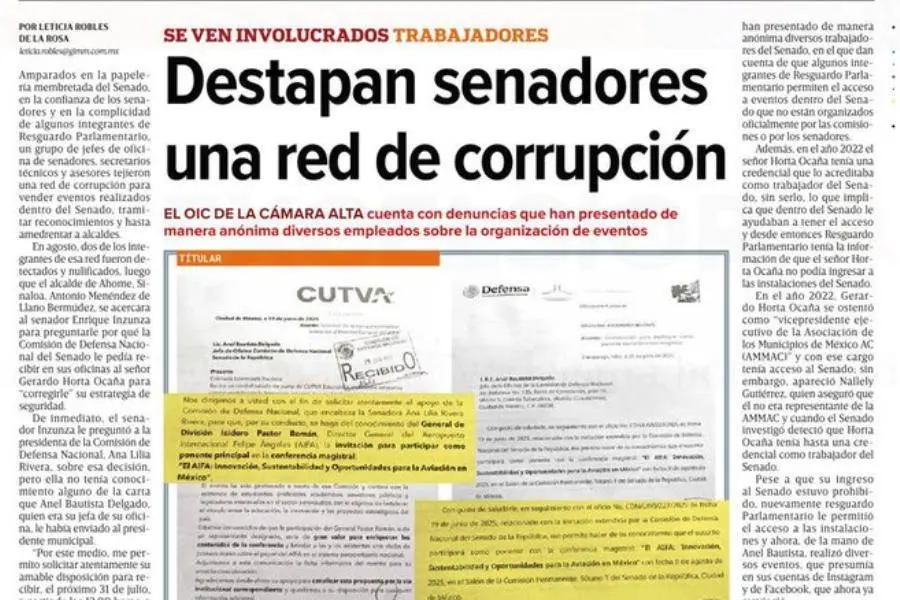 "AMLO predicó con el mal ejemplo": Beaurregard tras destape de corrupción en el Senado