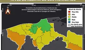 Alerta Naranja en Tabasco por lluvias y aumento en niveles de ríos