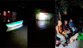 Evacuan a 40 personas en Balancán por desbordamiento de arroyo