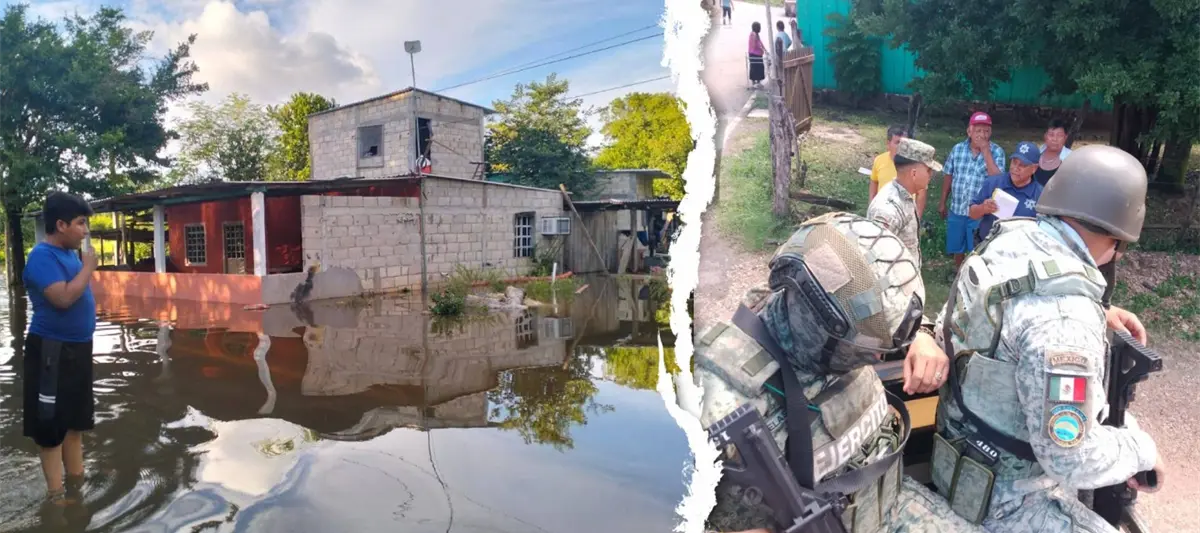 Aplican Plan DN-III en Balancán por desbordamiento de arroyo