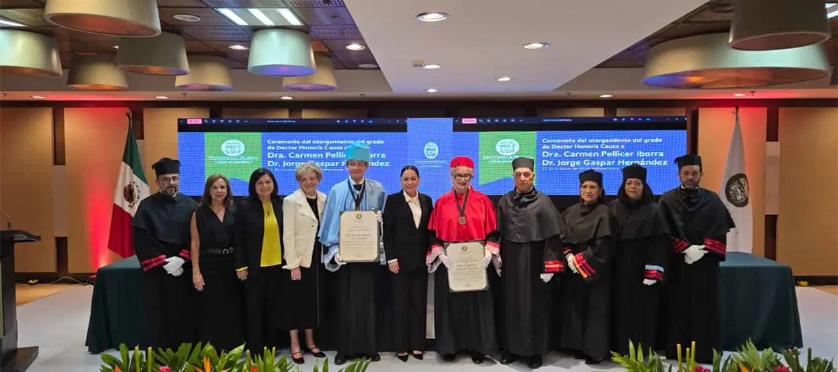 Universidad Olmeca entrega Honoris Causa a Carmen Pellicer y Jorge Gaspar