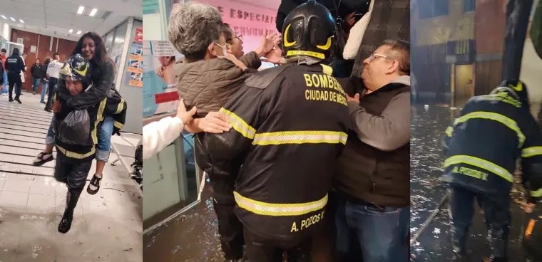 Por inundación en Coyoacán evacuan a 110 personas de la clínica del ISSSTE