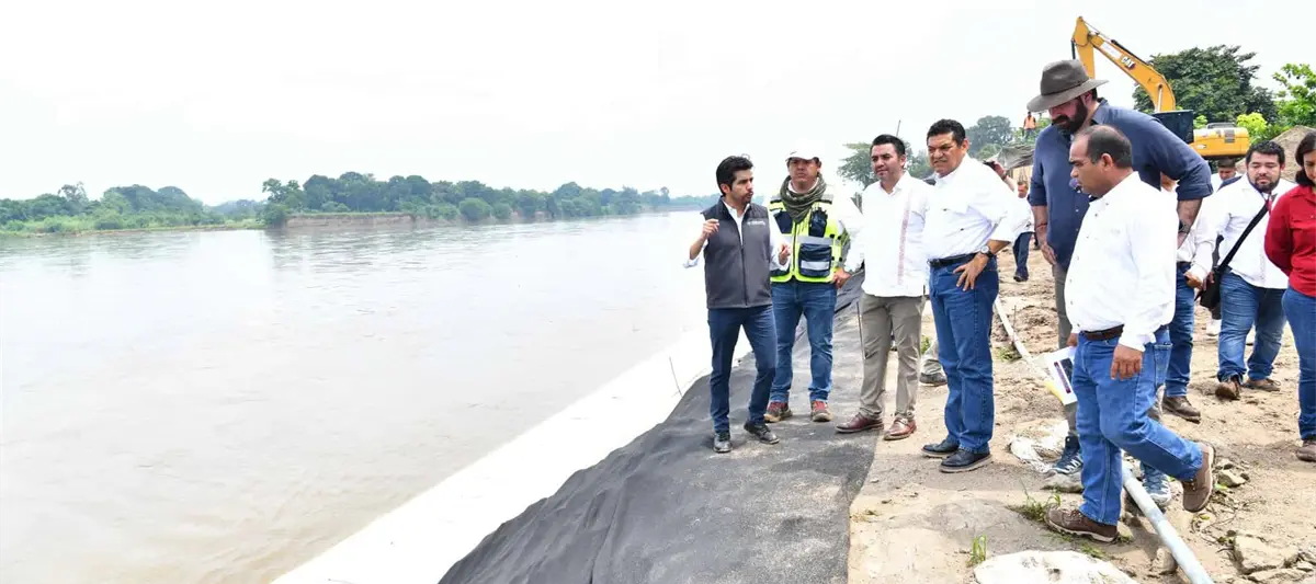 Conagua supervisa avances de obras contra inundaciones en Tabasco