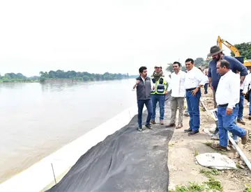 Conagua supervisa avances de obras contra inundaciones en Tabasco