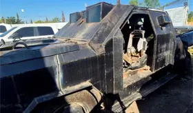 Destruyen en Tamaulipas 23 vehículos monstruos decomisados a grupos delictivos
