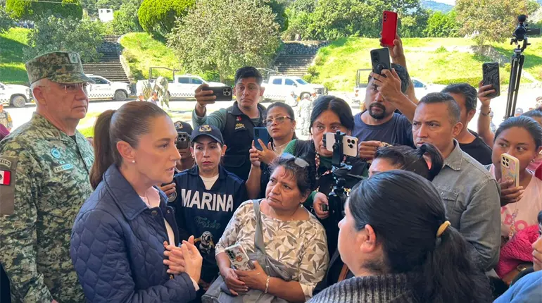 Recorre Sheinbaum Estados afectados por lluvias