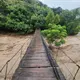Río desborda en Hidalgo y arrasa con puentes y tirolesas